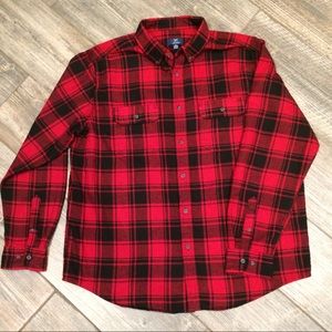 Men’s Black & Red Flannel Shirt